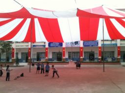 Mái che di động được các trường học ưu tiên sử dụng, thích hợp những buổi chào cờ, chào mừng, bế giảng…